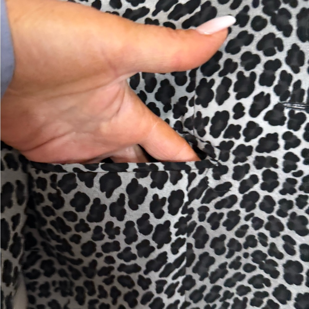 Allumette  AC Paris Animal Print Black & White Women's Blazer size 10 - Picture 3 of 14